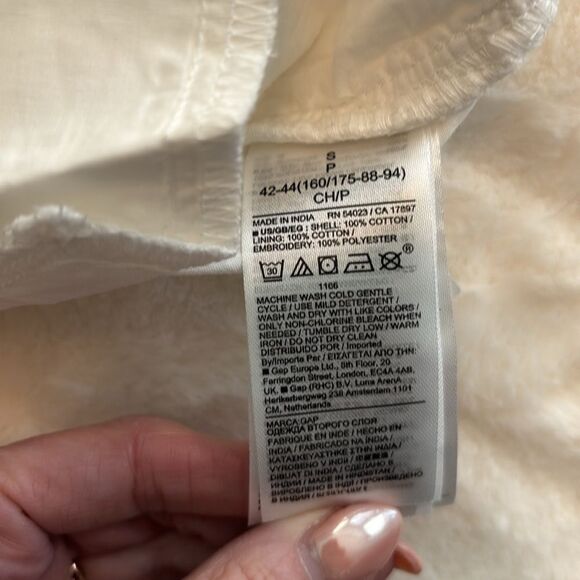 GAP White Eyelet Shorts NWT 100% Cotton Elastic Waist Summer Boho Cottagecore, S - Picture 7 of 7